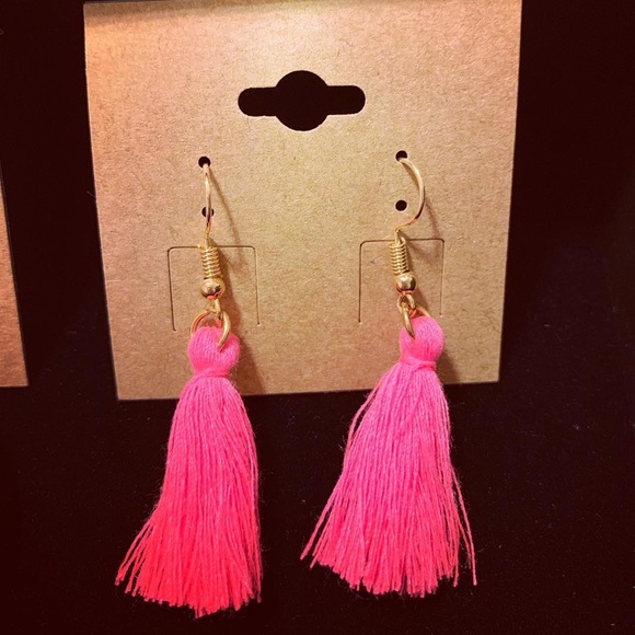 Jewelry Pink Tassel Earrings Poshmark